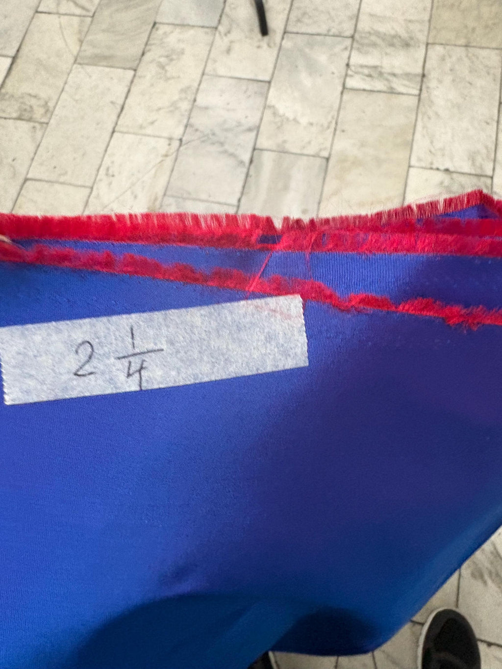 Two tone Taffeta fabric - Royal/Red - 59" Width