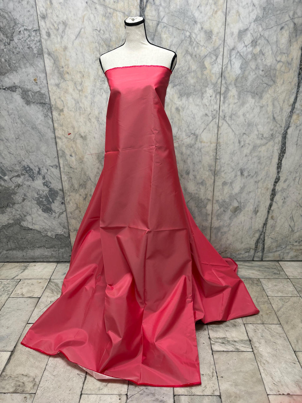 Two tone Taffeta fabric - Melon/Light pink - 59" Width
