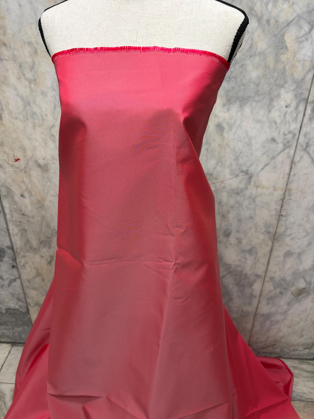 Two tone Taffeta fabric - Melon/Light pink - 59" Width