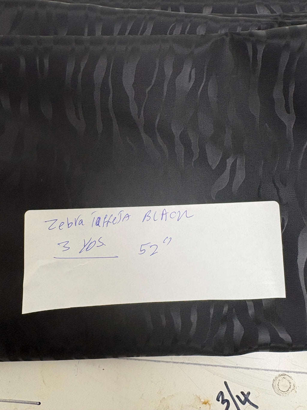 Taffeta fabric - Black Zebra Design - 52" Width Design More