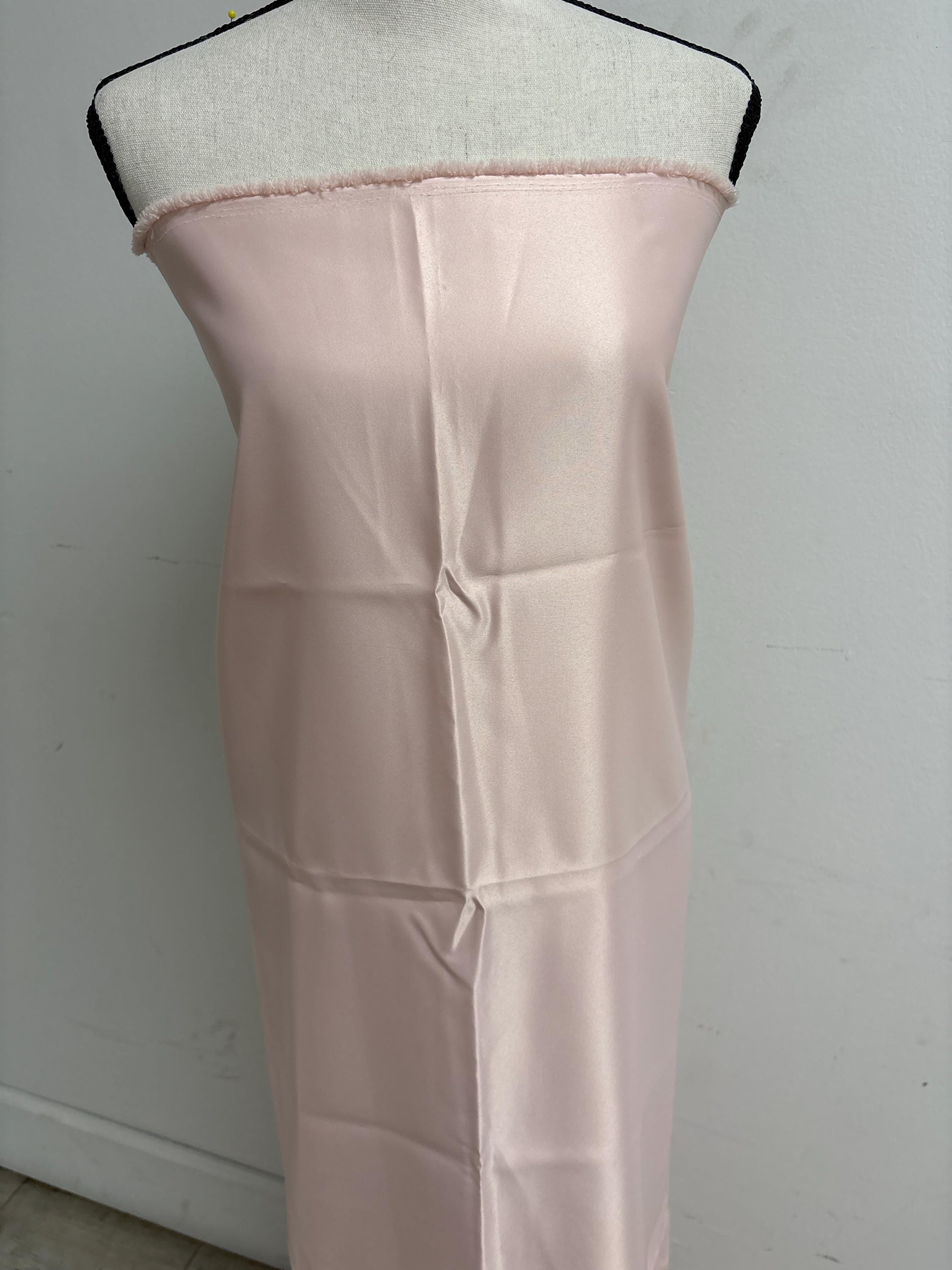 Dull Satin Fabric - Blush Pink - 58" Width