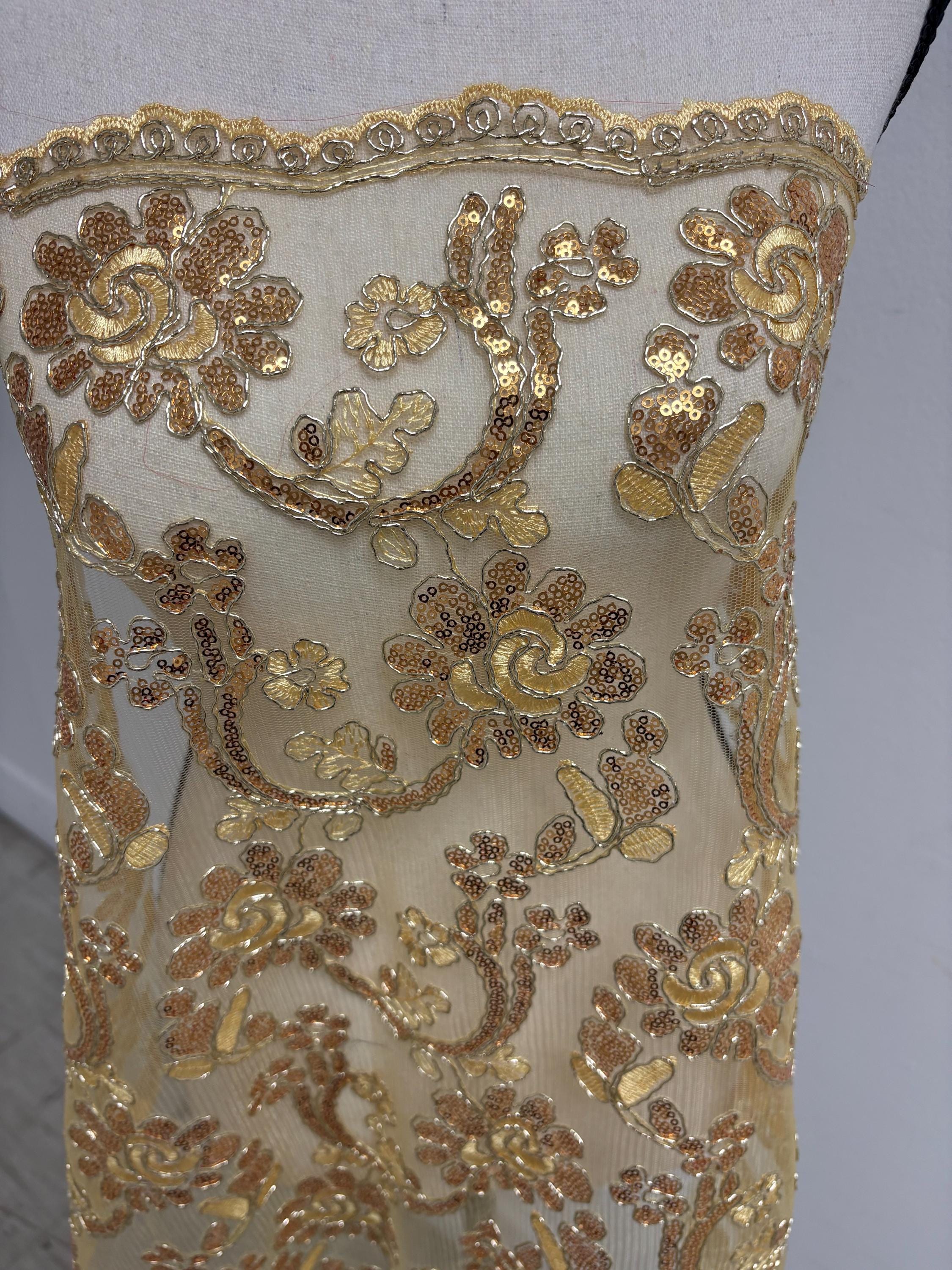 Lace Fabric - Gold - 49" Width - Ref. Angela