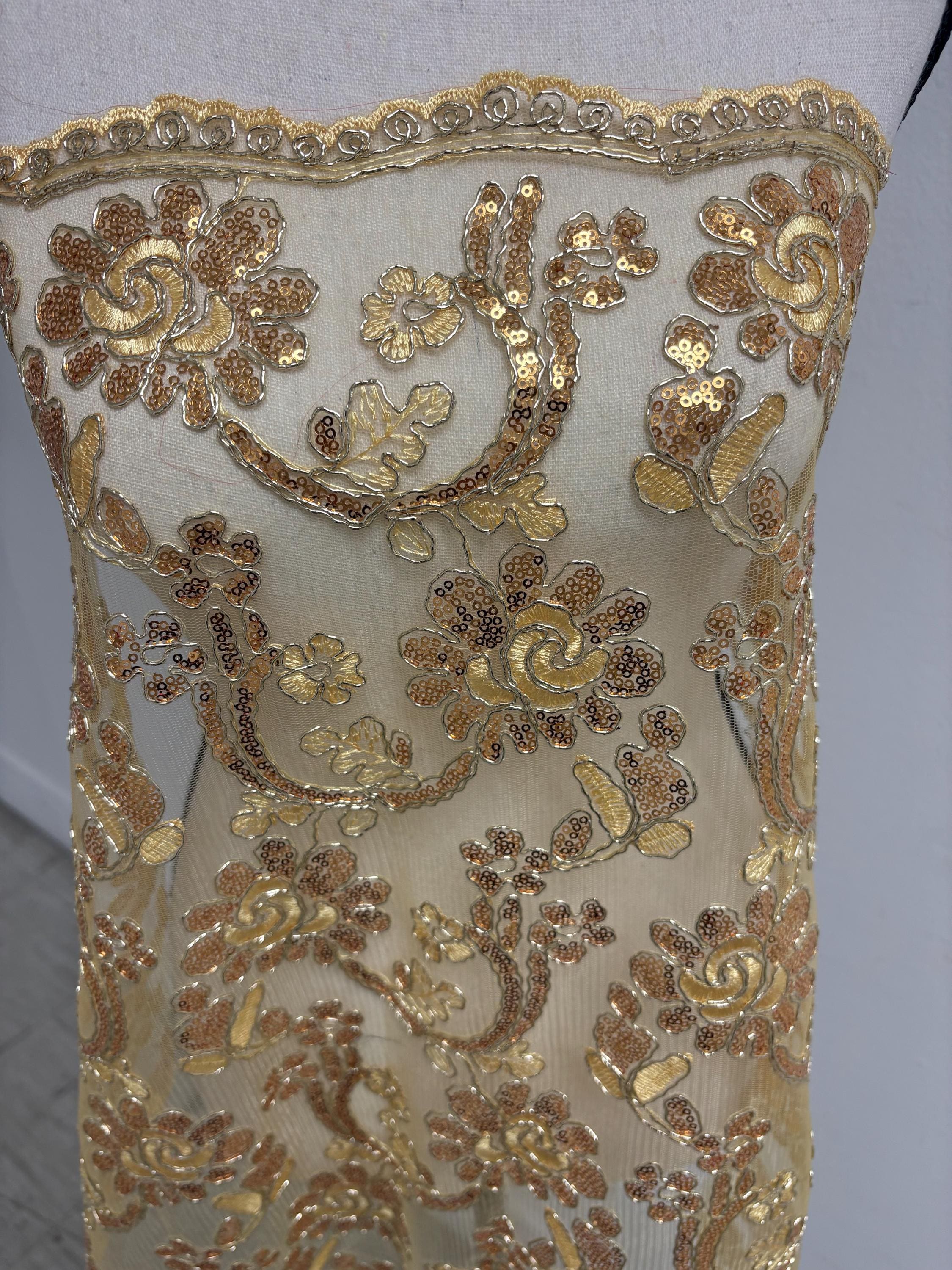 Lace Fabric - Gold - 49" Width - Ref. Angela