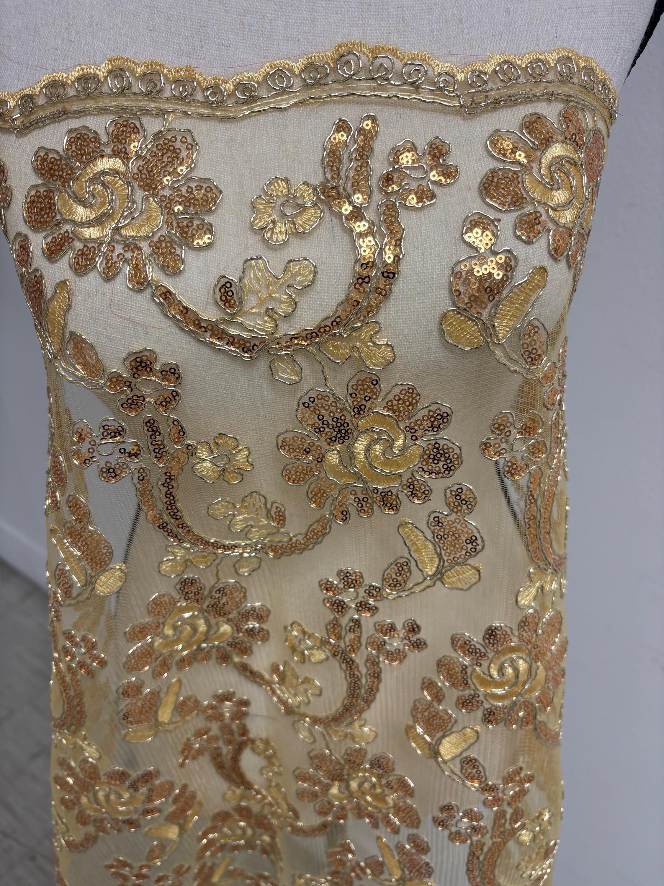 Lace Fabric - Gold - 49" Width - Ref. Angela