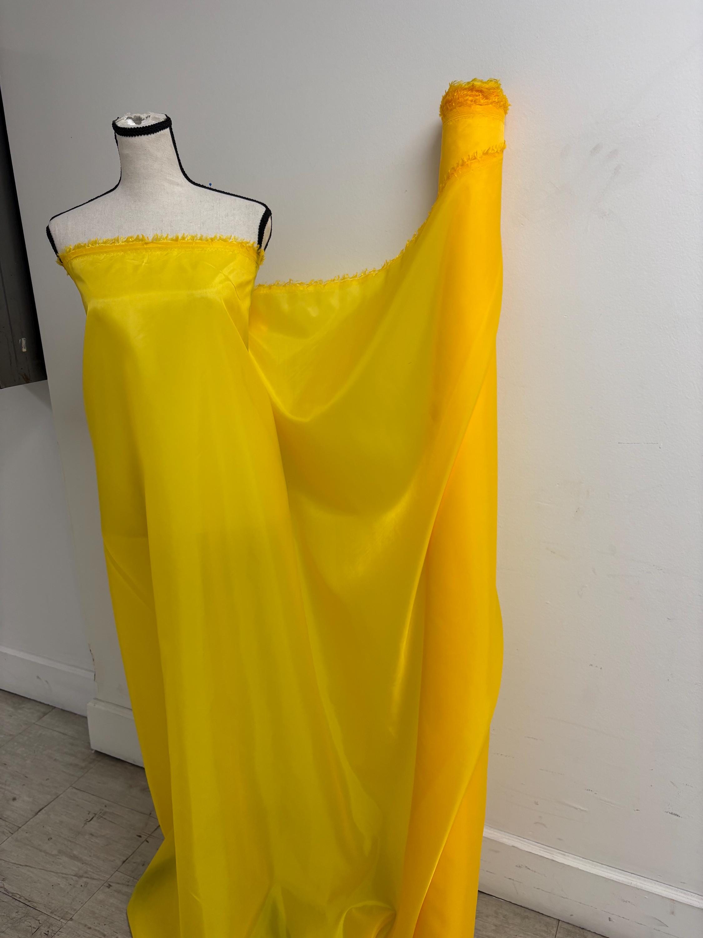 2 Yards Poly Lining Fabric - Canary Yellow - 58" Width