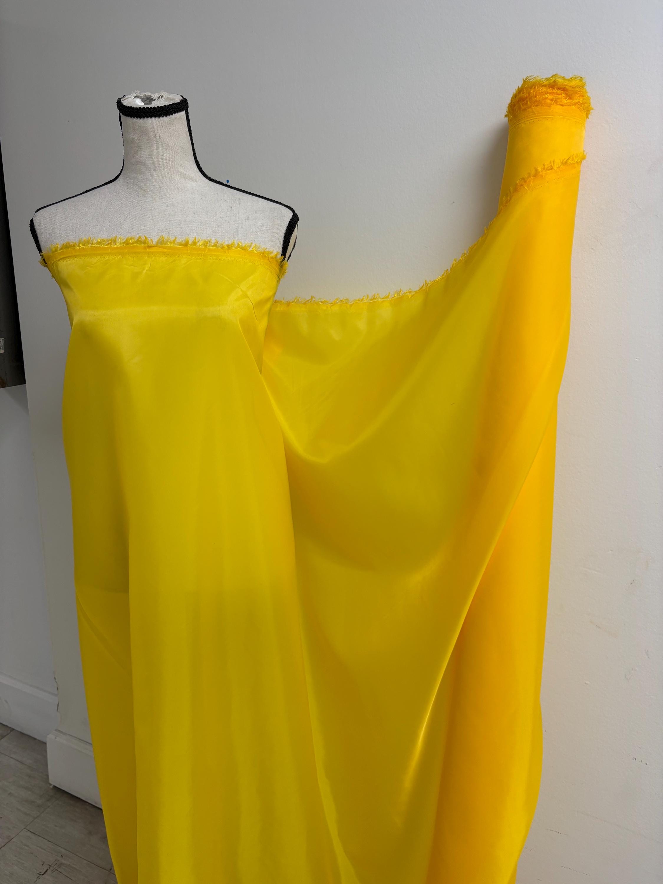 2 Yards Poly Lining Fabric - Canary Yellow - 58" Width