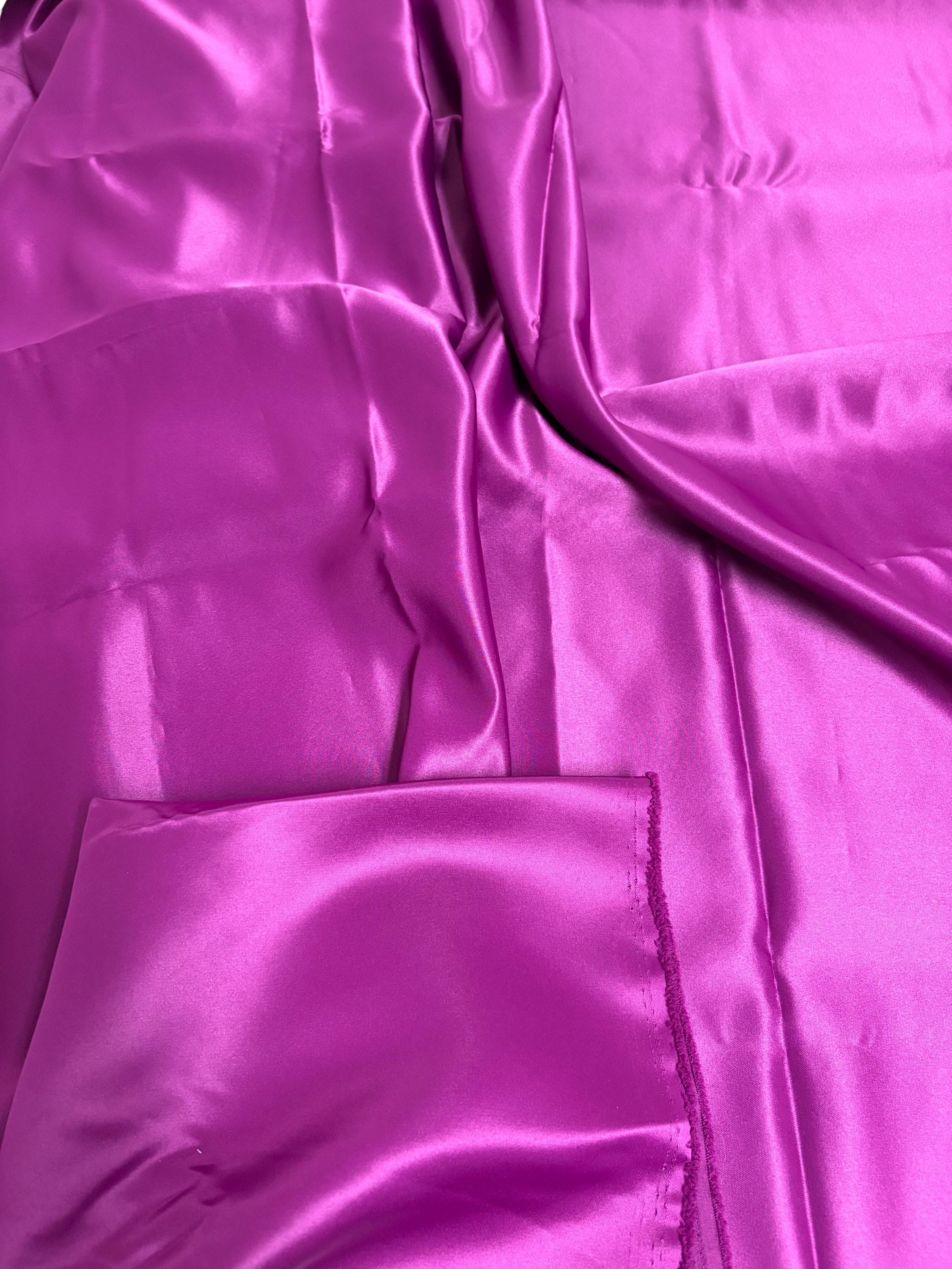 Dull Bridal satin fabric - Magenta 1437 - 58" Width