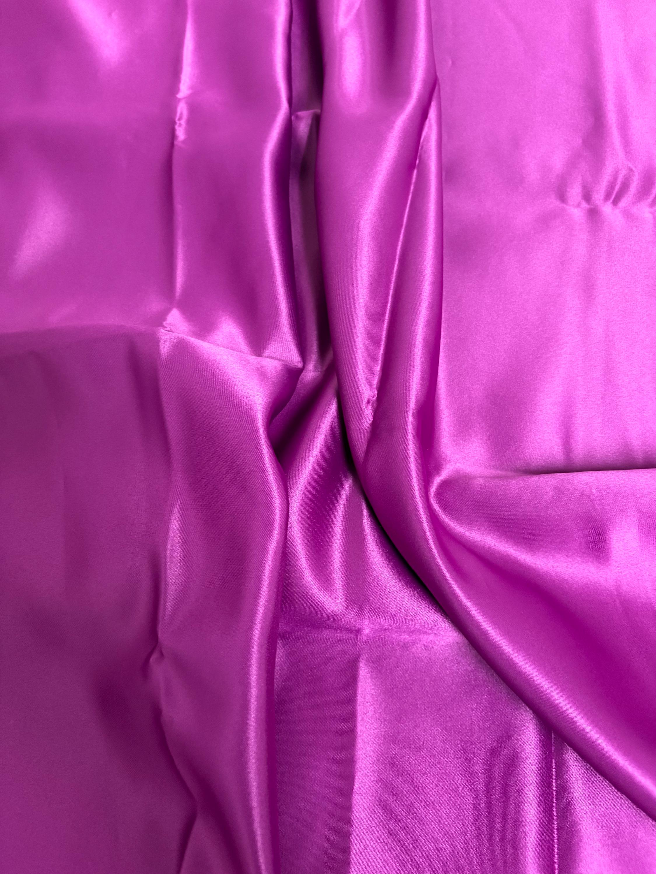 Dull Bridal satin fabric - Magenta 1437 - 58" Width