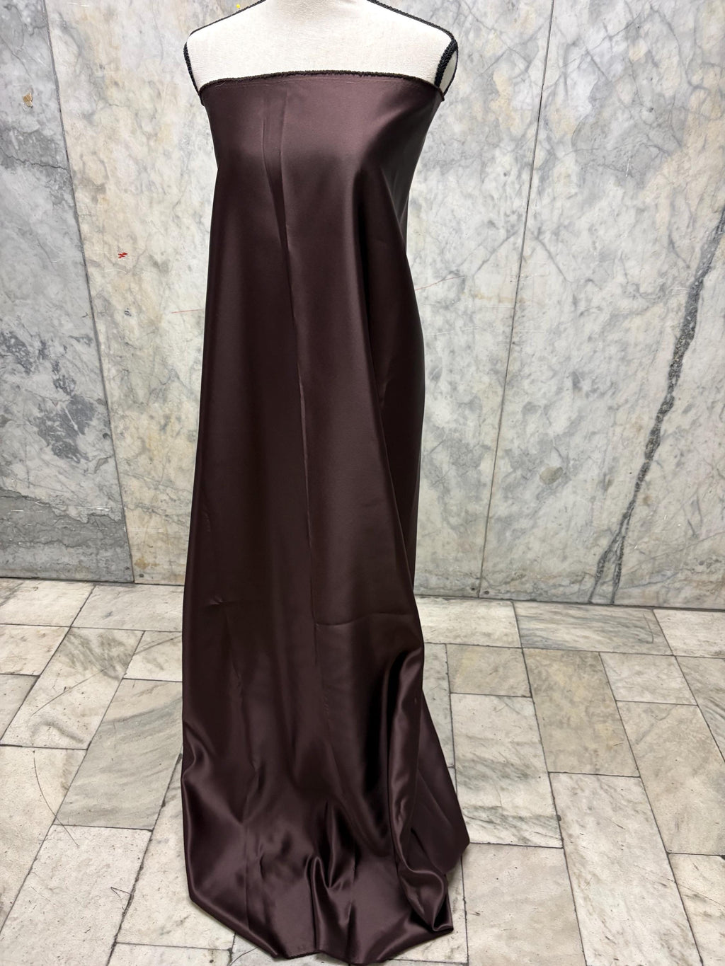 Dull Bridal satin fabric - Brown - 58" Width