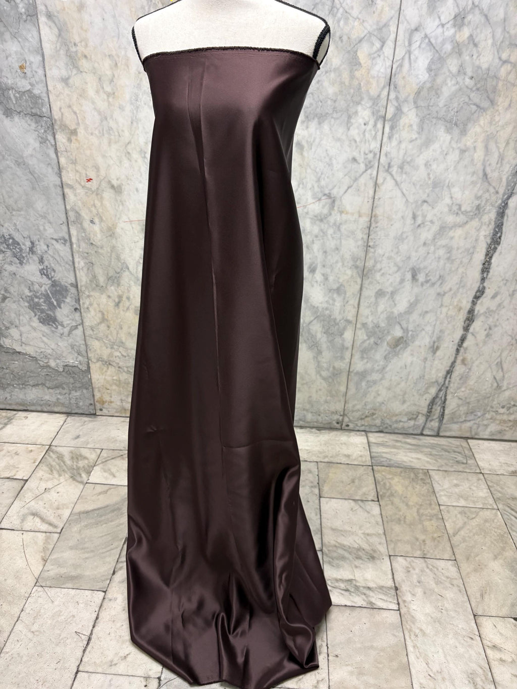 Dull Bridal satin fabric - Brown - 58" Width