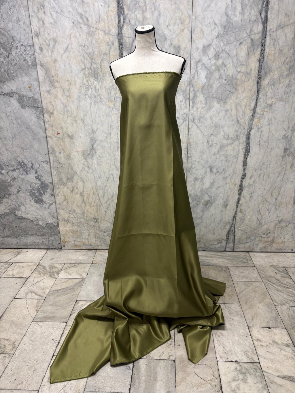 Dull Satin Fabric - Olive - 58" Width - Ref. Bng