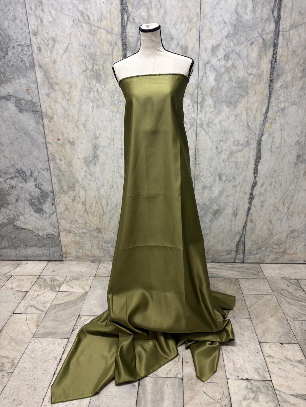 Dull Satin Fabric - Olive - 58" Width - Ref. Bng