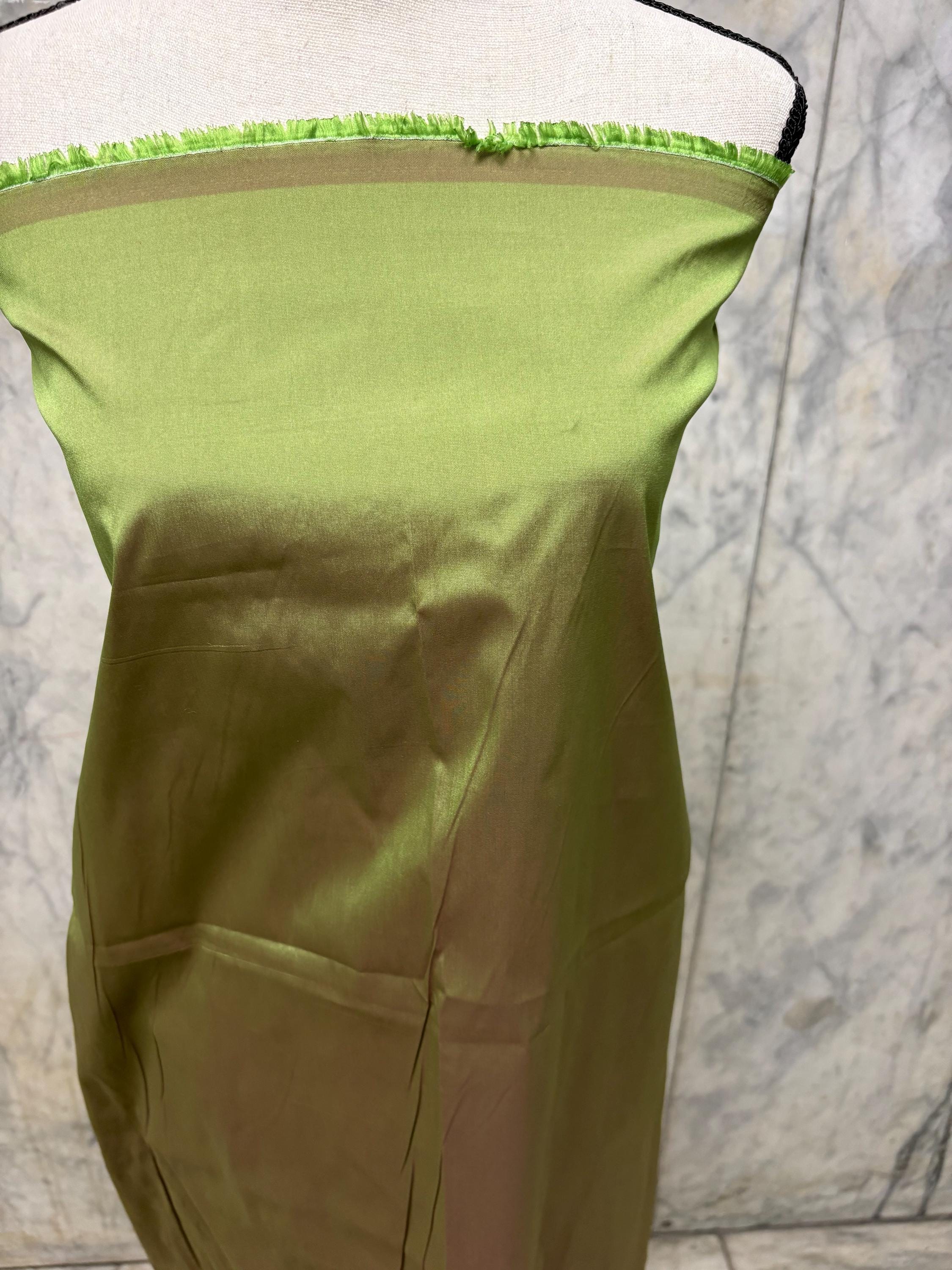 Two Tone Taffeta fabric - Olive/Fuchsia - 58" Width