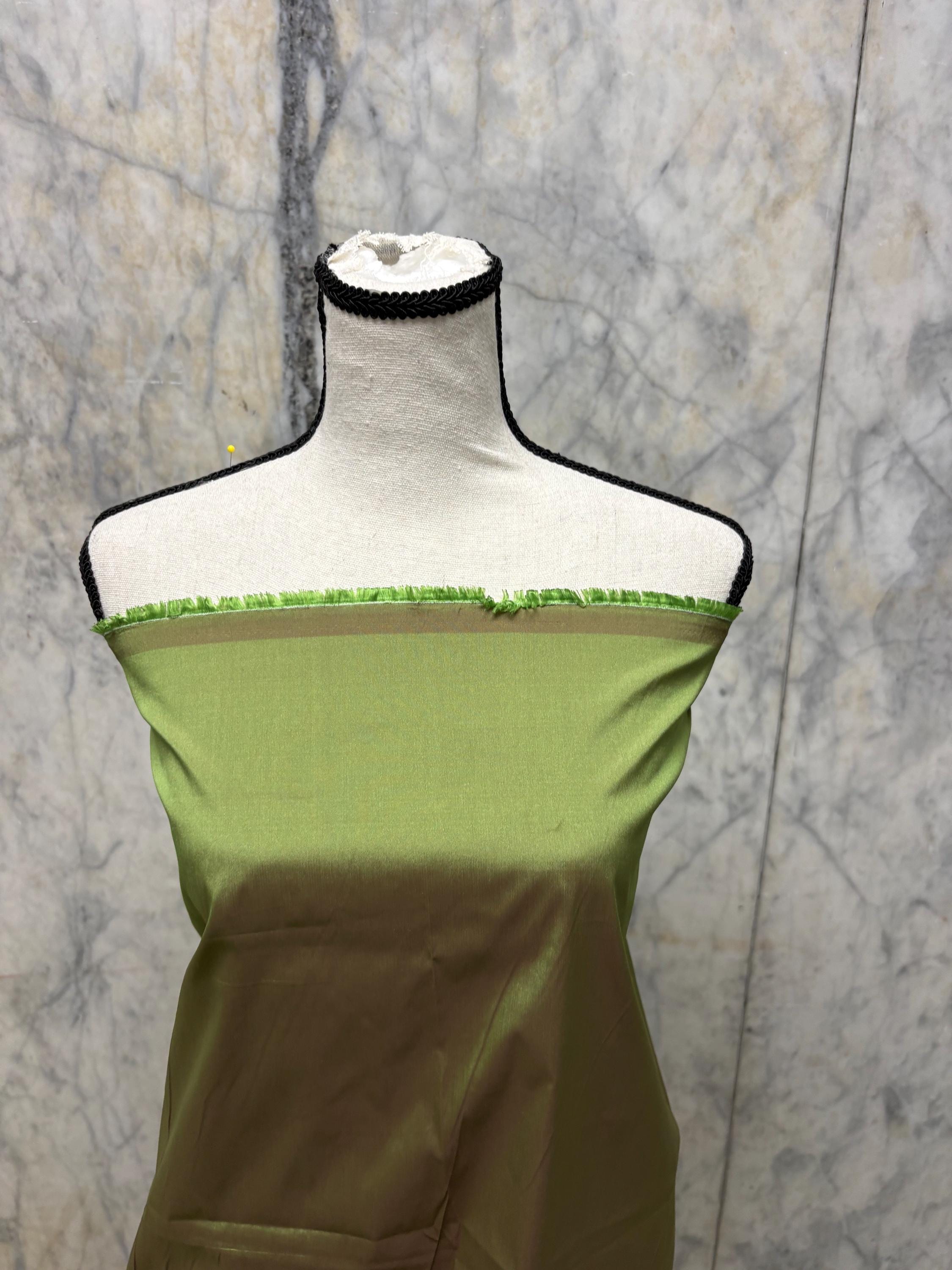 Two Tone Taffeta fabric - Olive/Fuchsia - 58" Width