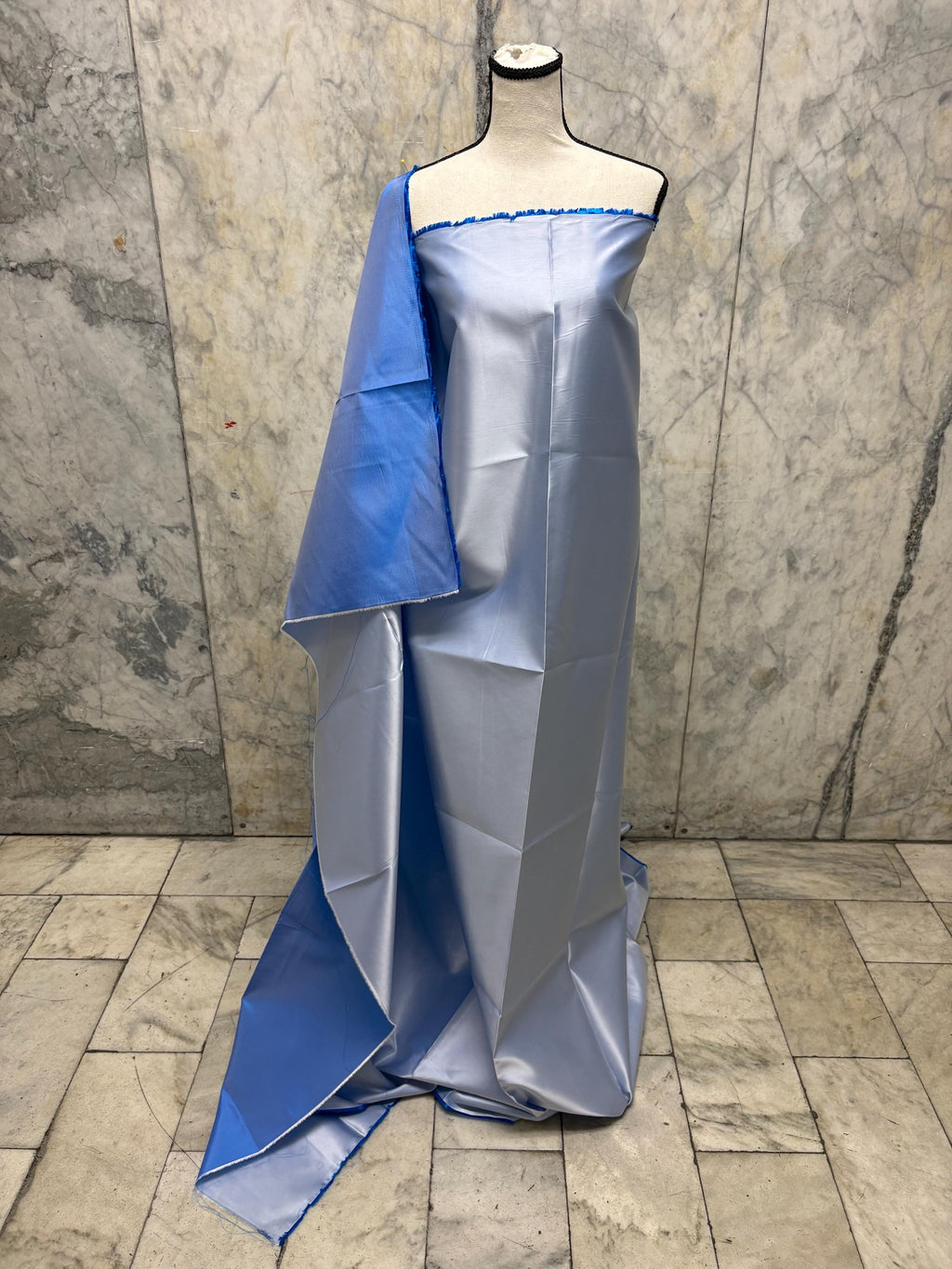 Two tone Taffeta fabric - Royal/Light Blue - 59" Width