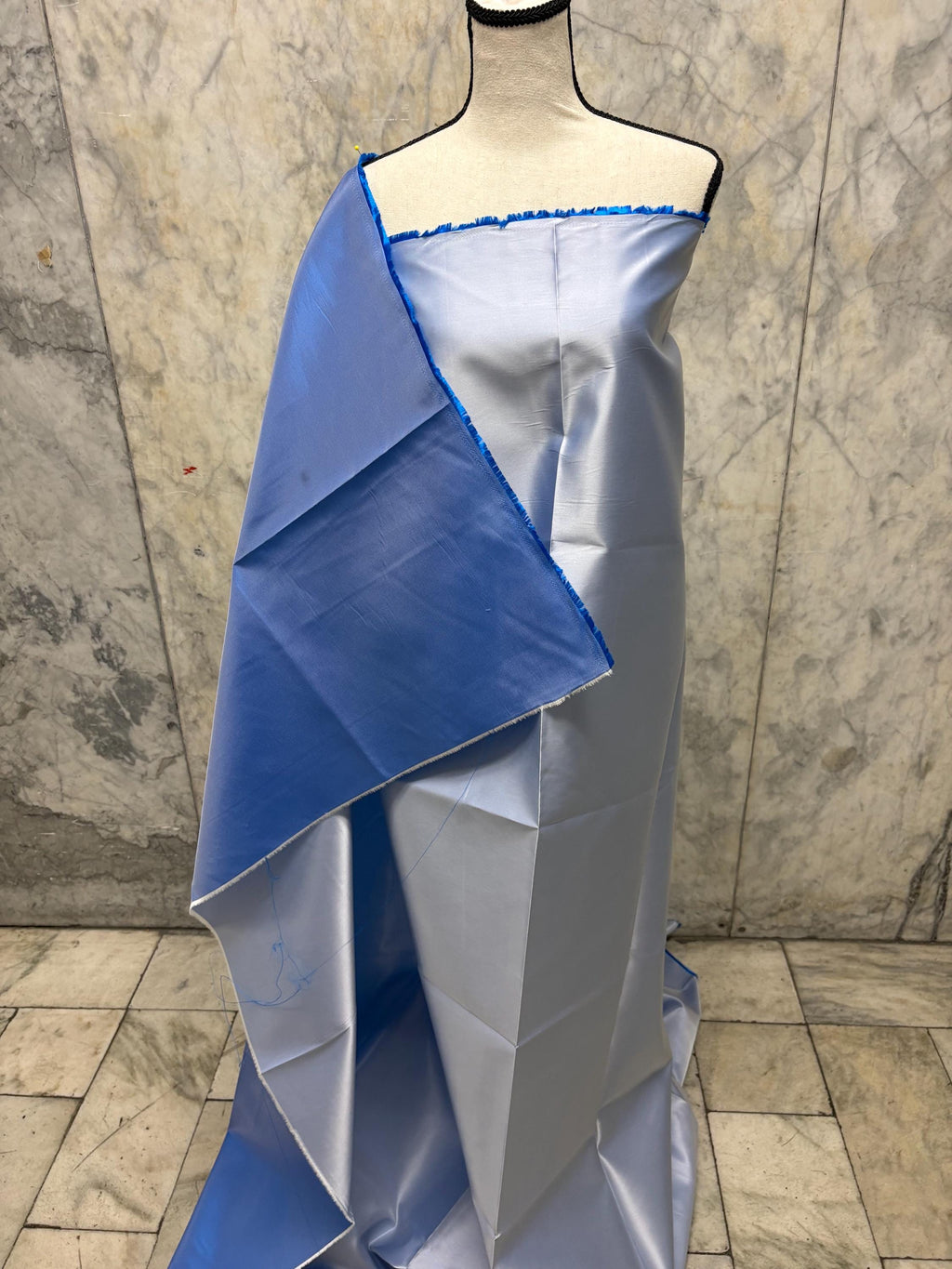 Two tone Taffeta fabric - Royal/Light Blue - 59" Width