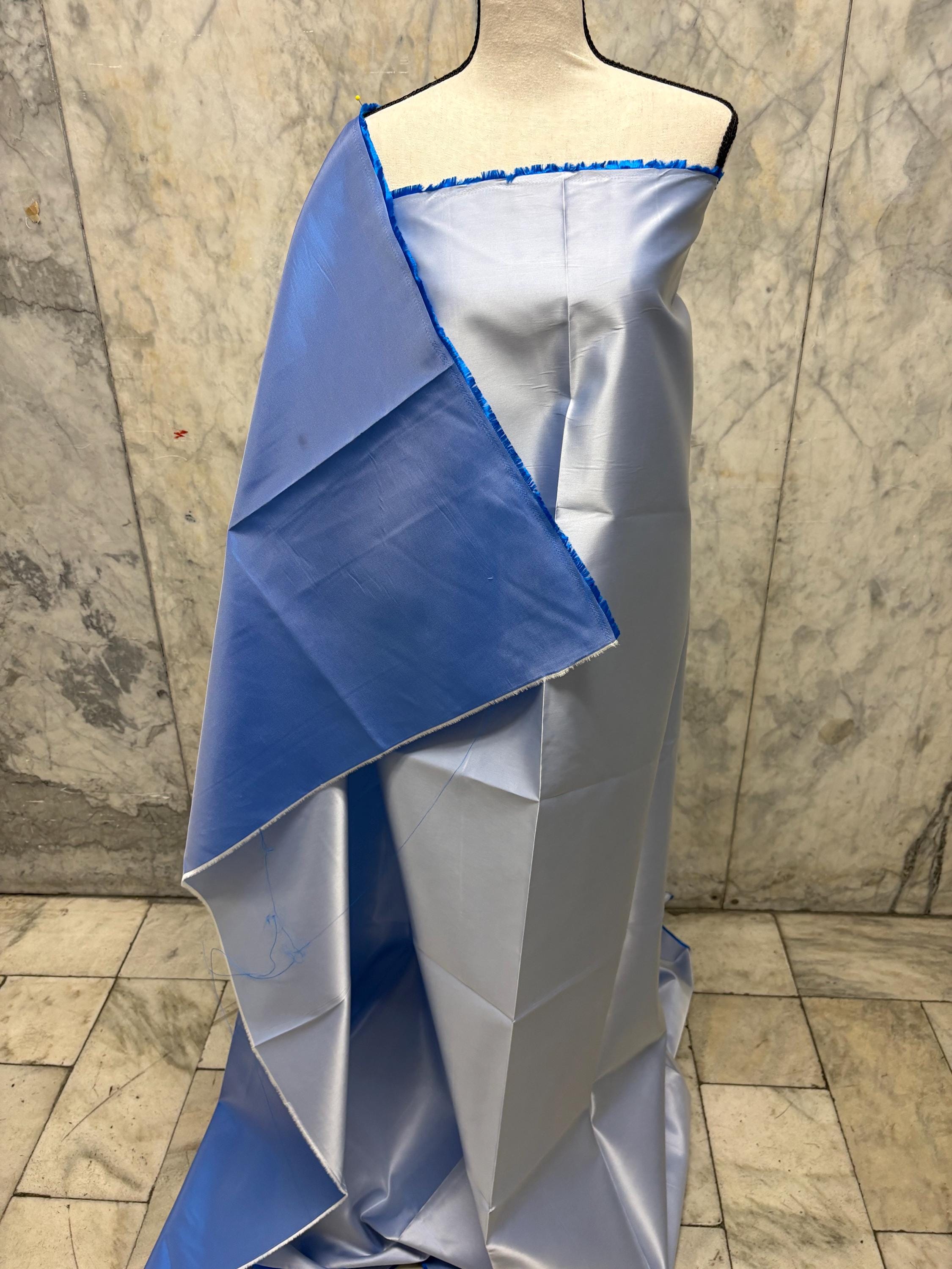 Two tone Taffeta fabric - Royal/Light Blue - 59" Width