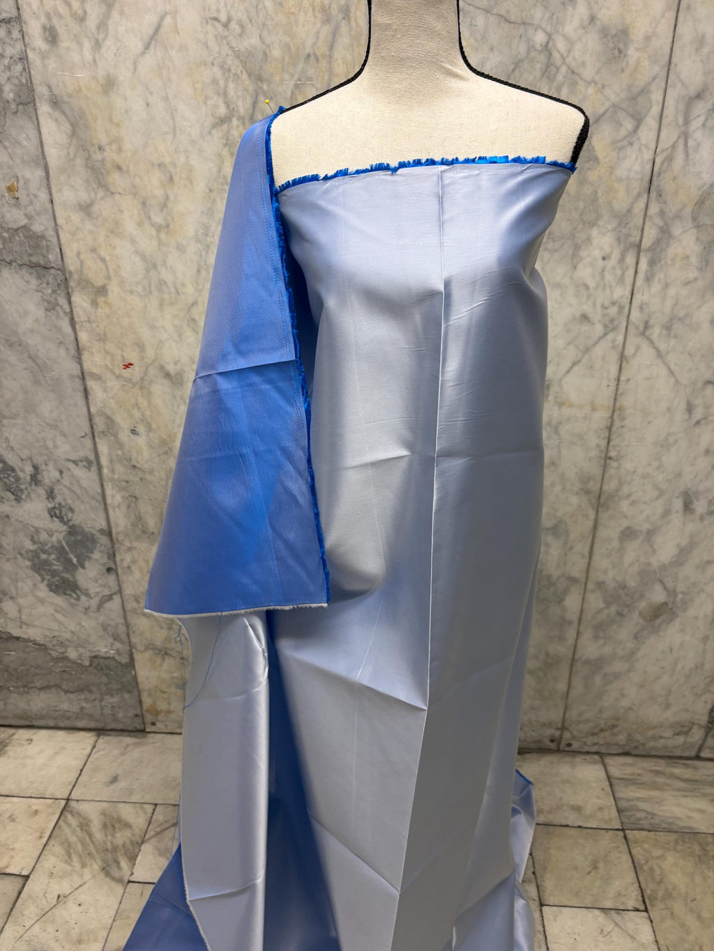 Two tone Taffeta fabric - Royal/Light Blue - 59" Width