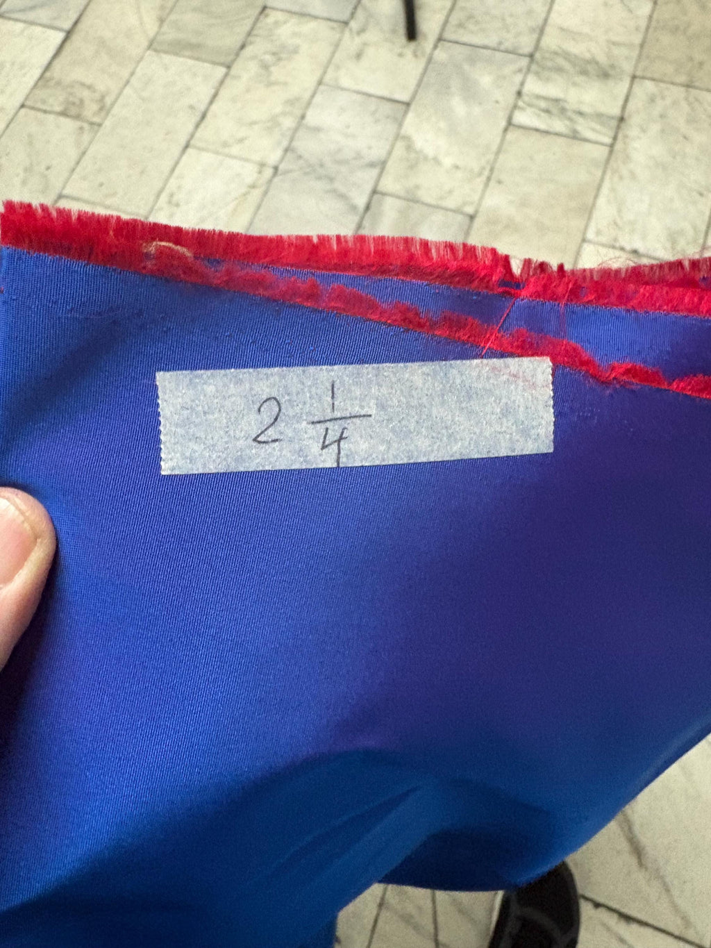 Two tone Taffeta fabric - Royal/Red - 59" Width