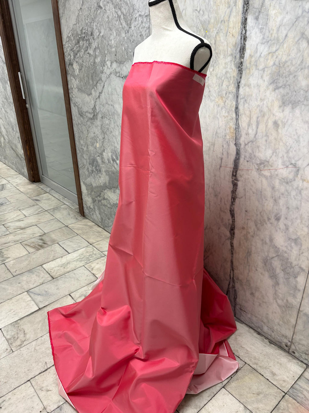 Two tone Taffeta fabric - Melon/Light pink - 59" Width
