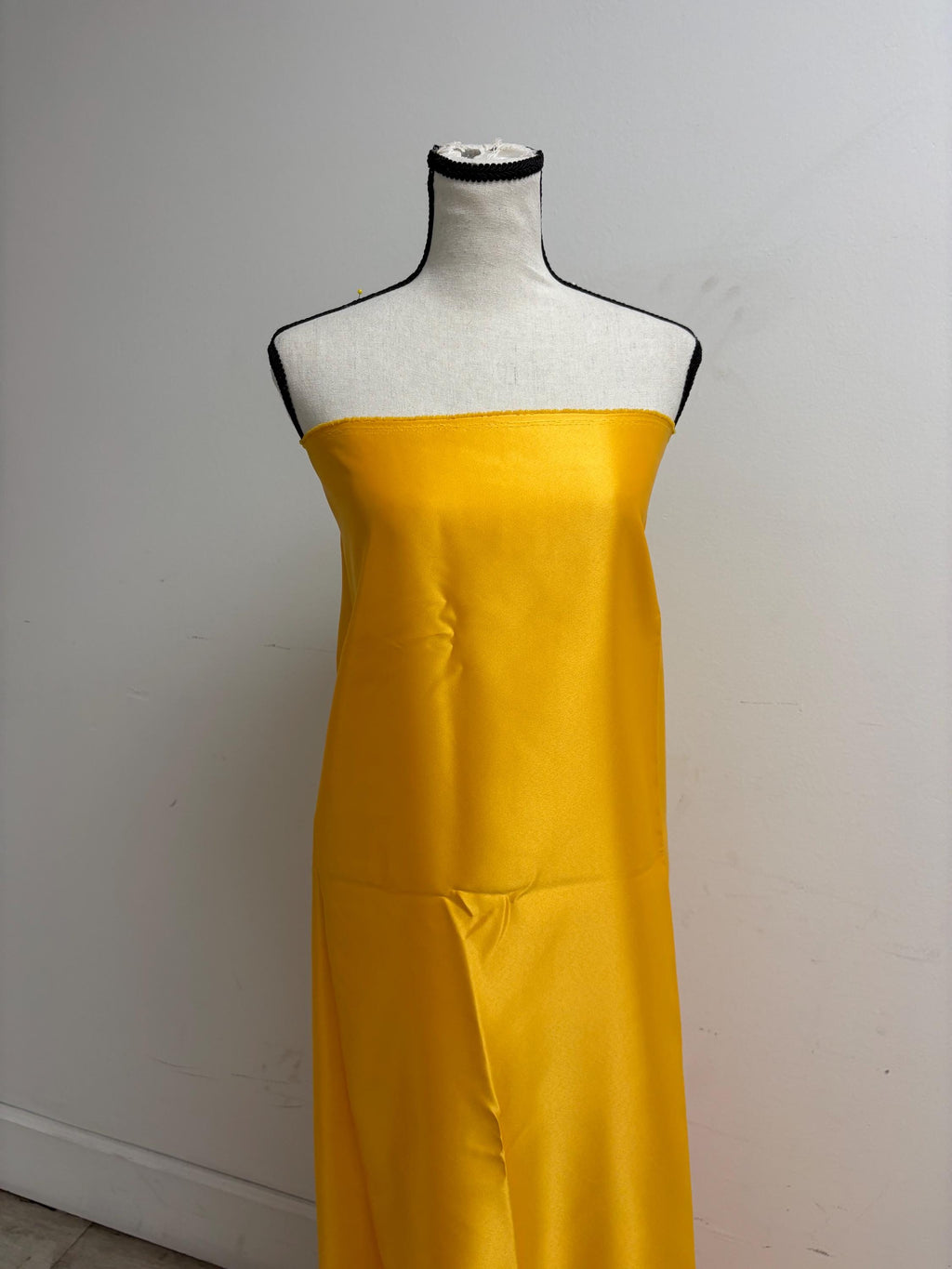 1.5 yards cut Dull Satin Fabric - Canary Yellow - 58" Width - Ref.Nas