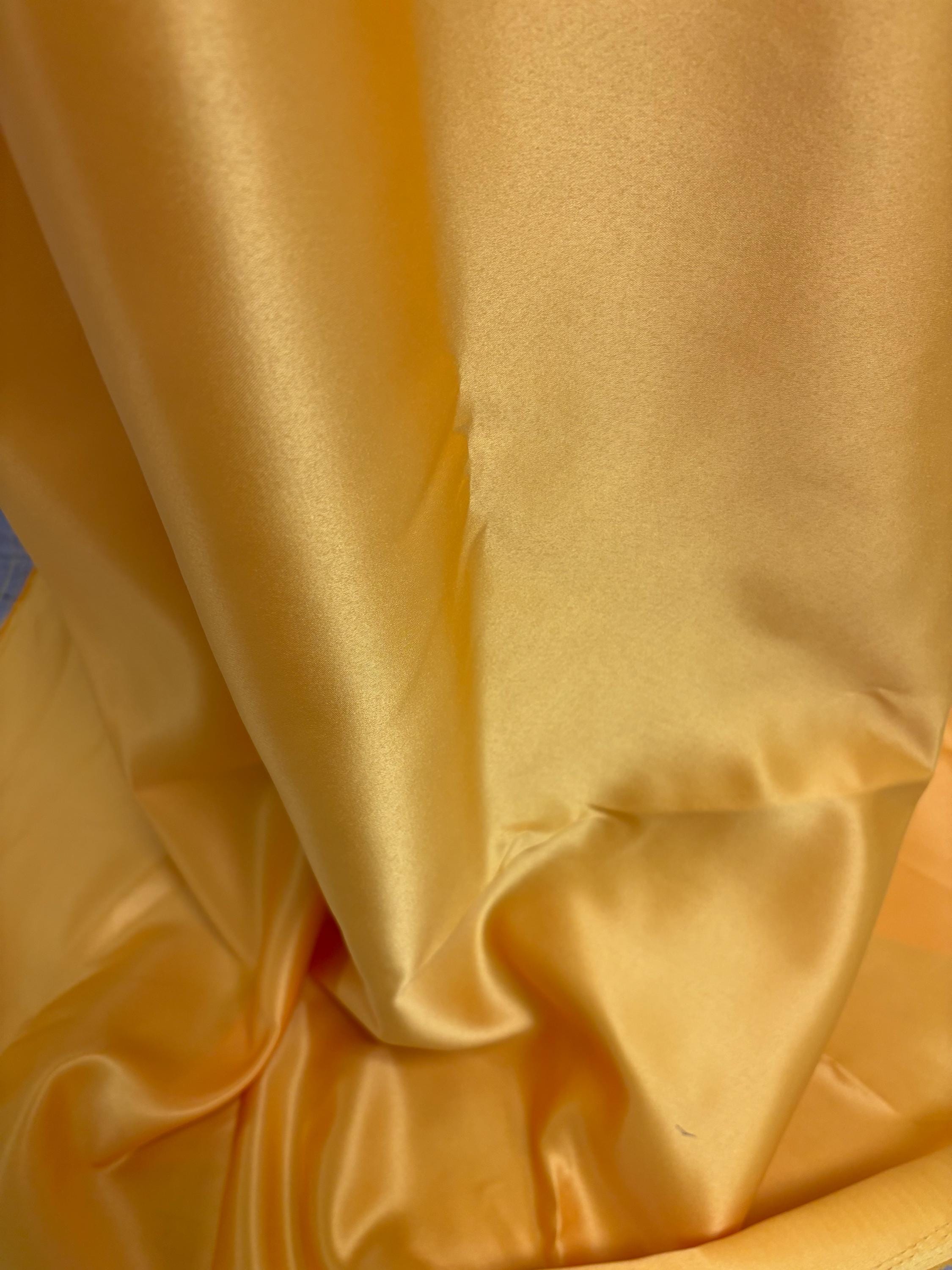 1.5 yards cut Dull Satin Fabric - Canary Yellow - 58" Width - Ref.Nas