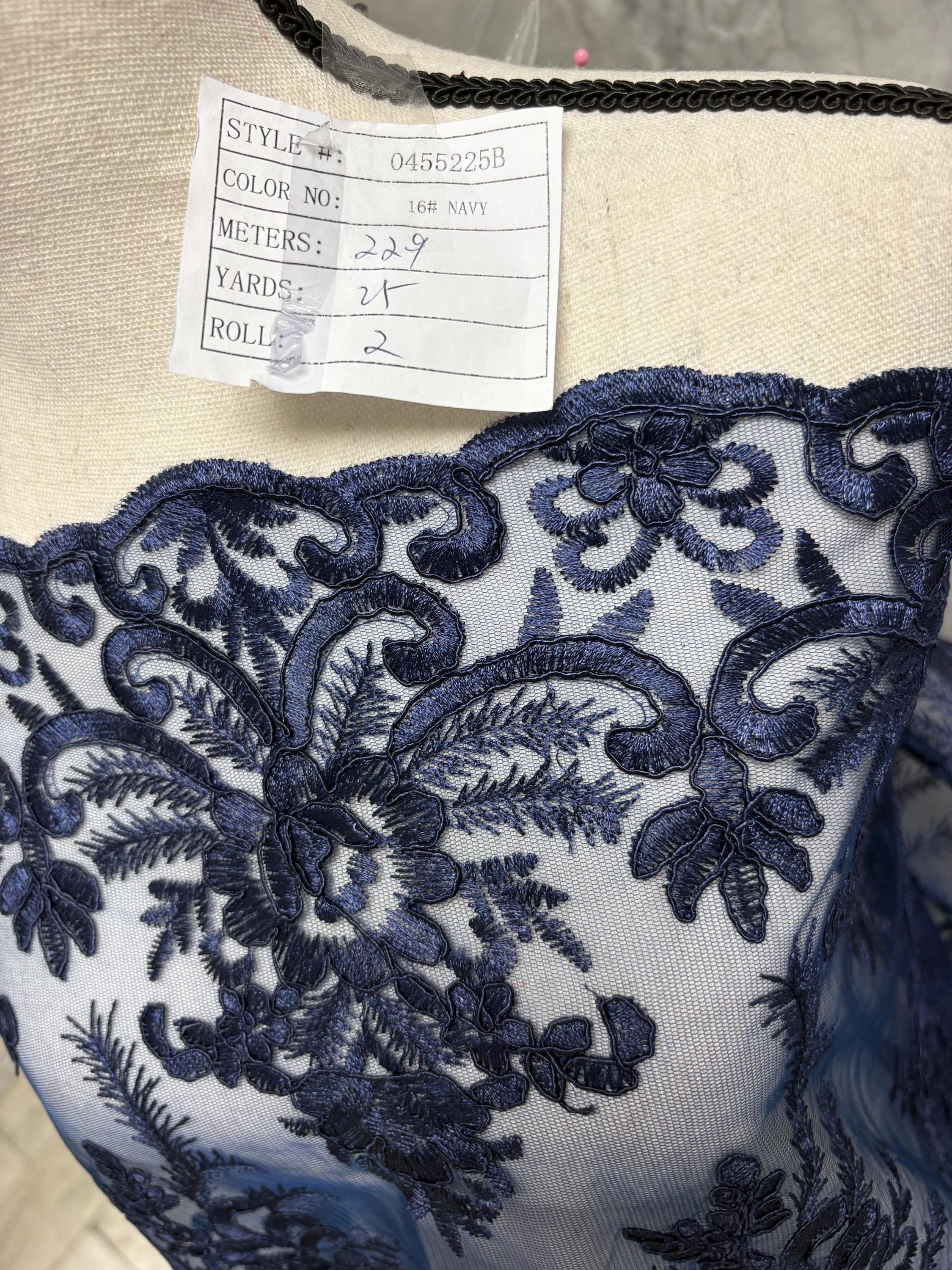 Lace Fabric - Navy - 49/50" width - Design EU