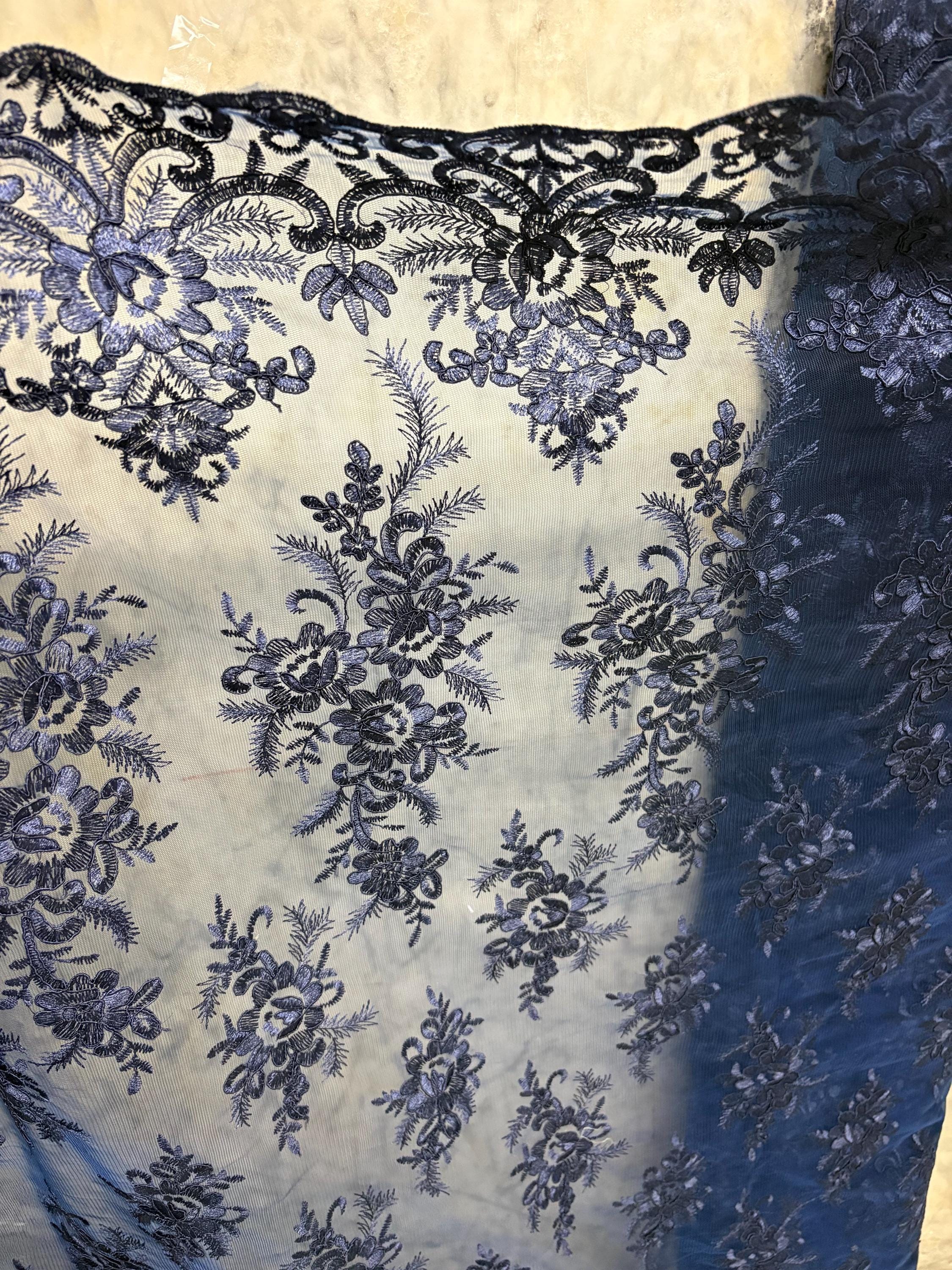 Lace Fabric - Navy - 49/50" width - Design EU