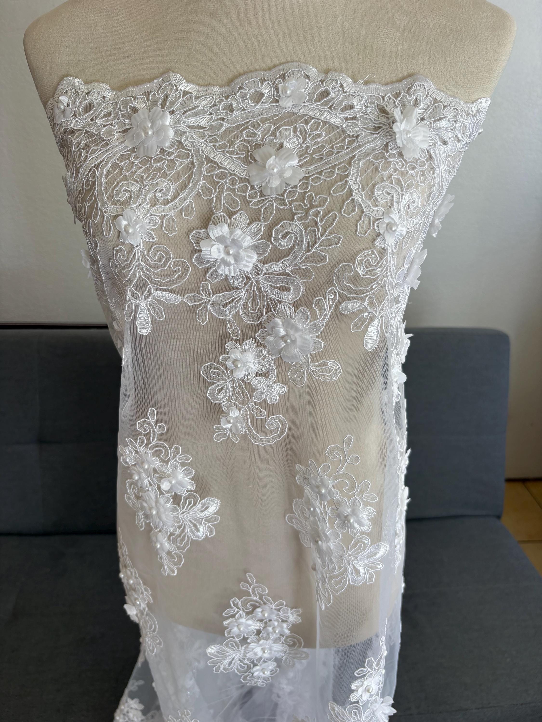 3D Lace fabric - pink - 49" Width