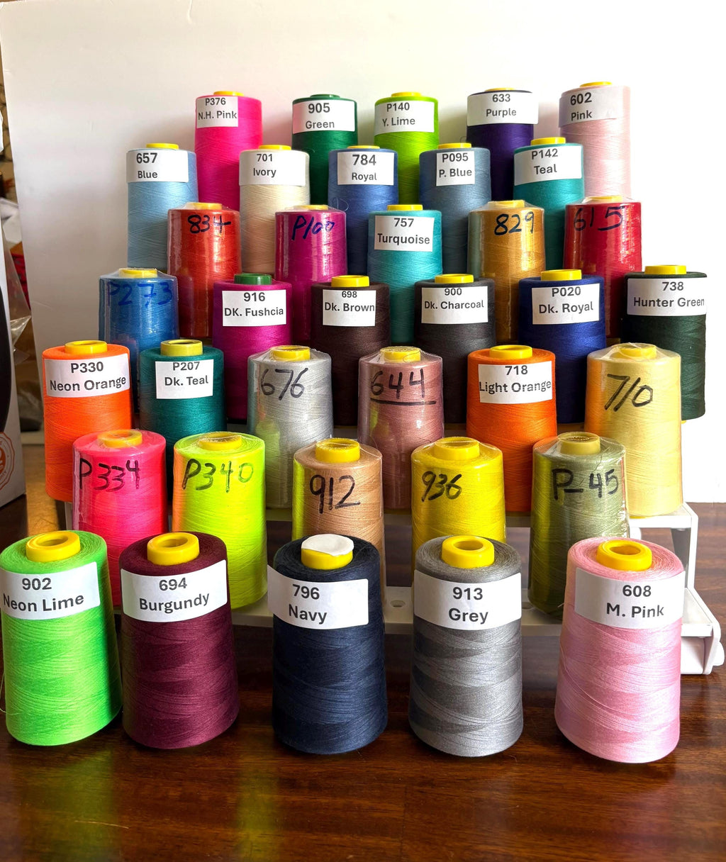 Sewing threads - Colors - polyester - 130 gram per cone, 4200 yards - size 24T