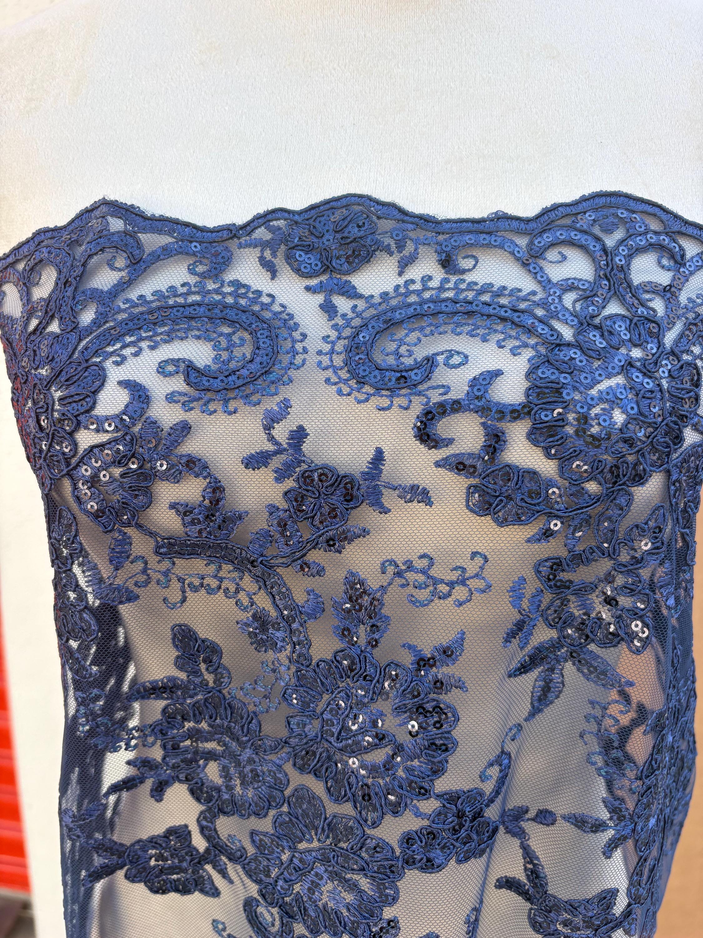Lace Fabric - Navy - 49" Width - Ref.BF0455801
