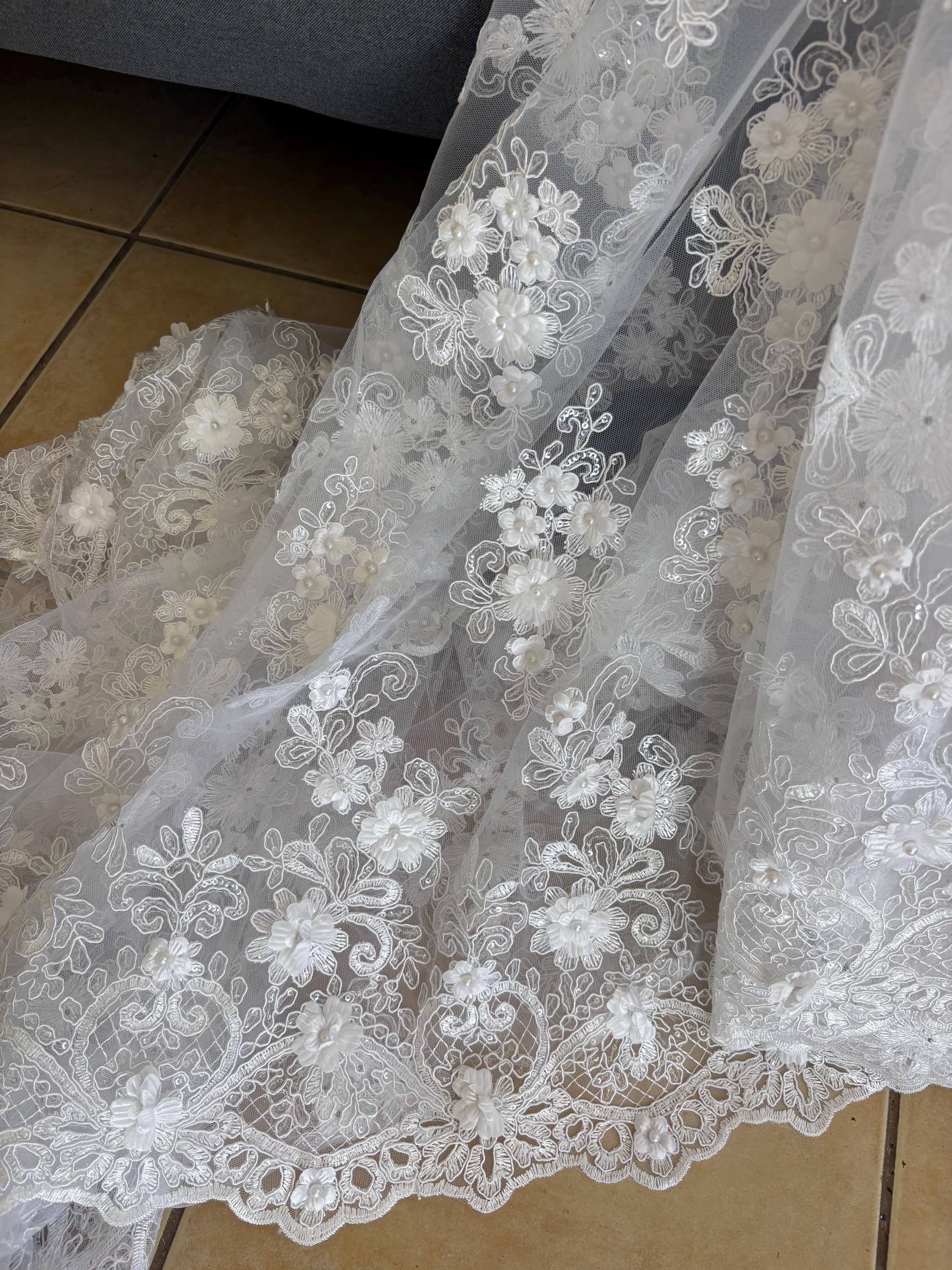 3D Lace fabric - pink - 49" Width