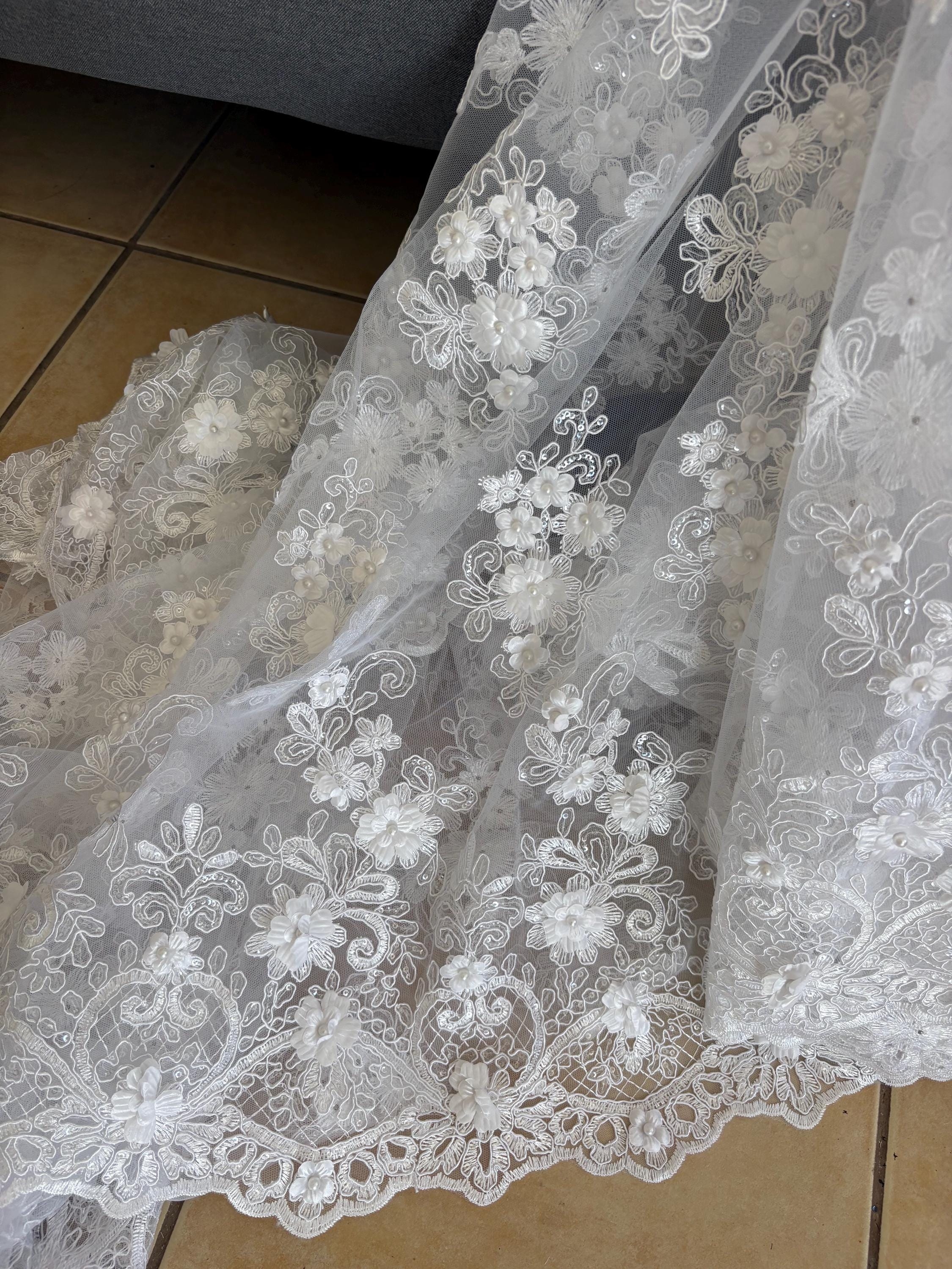 3D Lace fabric - pink - 49" Width