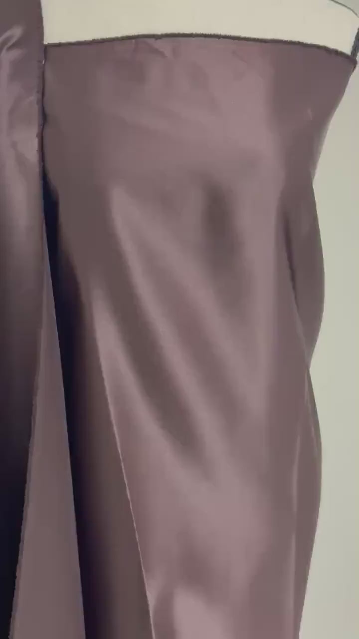 Brown Bridal satin fabric, width 58", Polyester, Dull Italian satin. great gown fabric item.