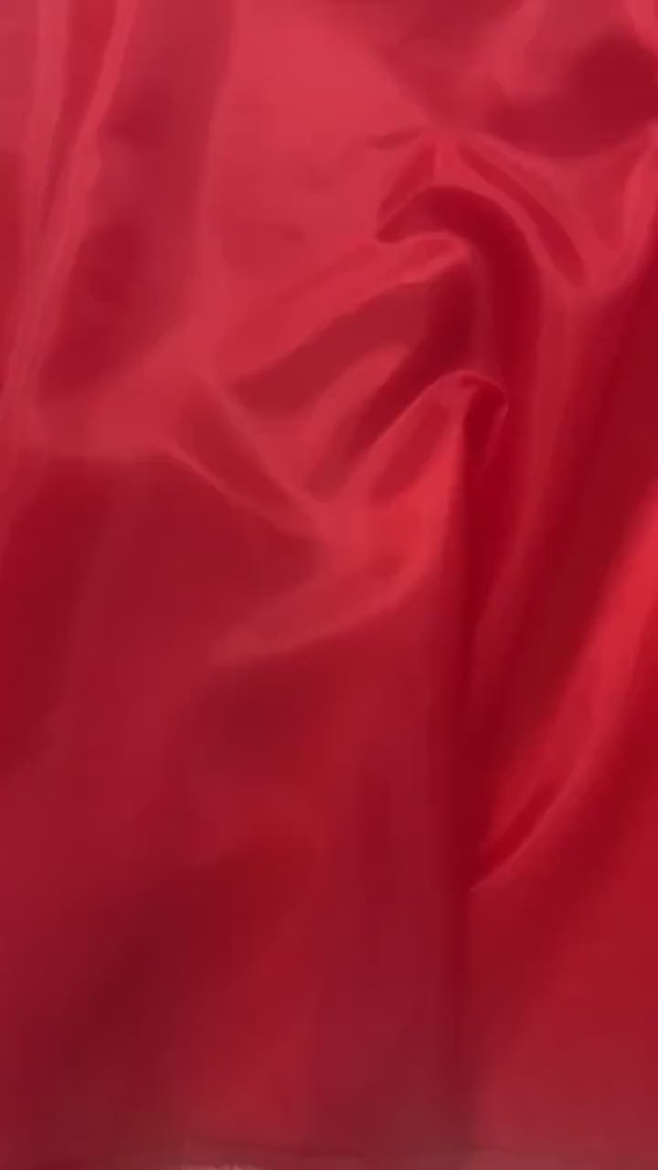 A 2 yards Red Lining fabric, polyester, width 59 inches. in stock, Cut by 2 yards and cut continuous.