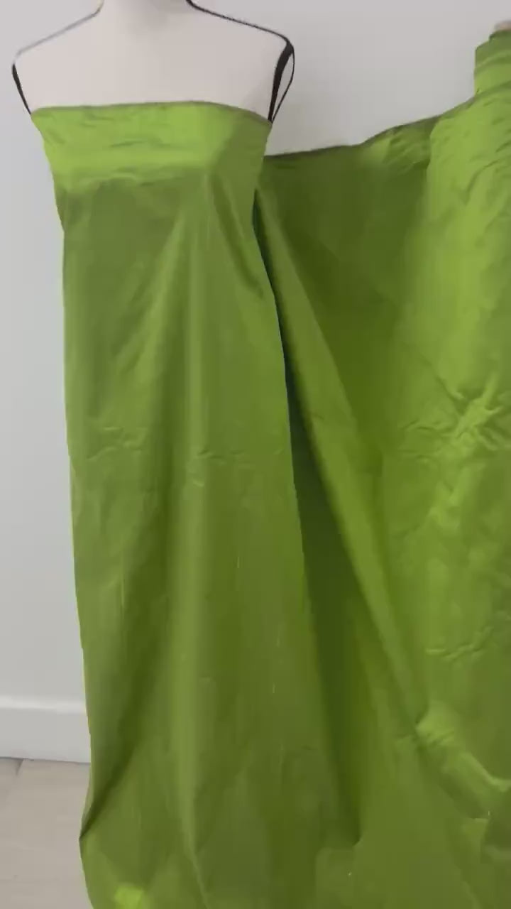 100% silk Taffeta fabric - Lime - 54" width