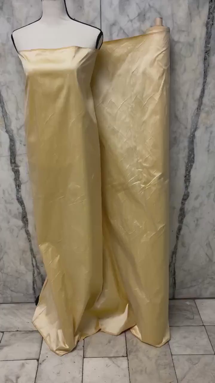 100% silk Taffeta fabric - Light Gold - 54" width - ref. 2282