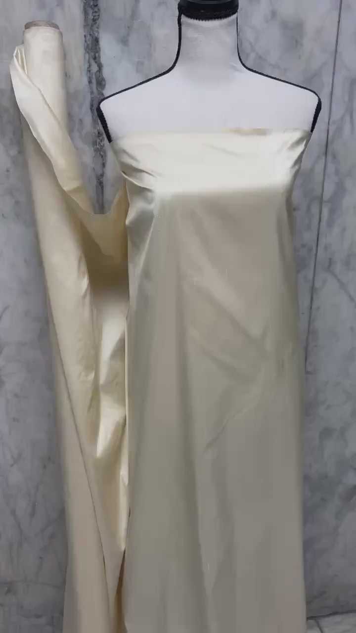 100% silk Dupioni Taffeta 3 1/2 yards cut width 54" color Champagne#2274-B . Machine made fabric has slubs. Free sample.item# 1195