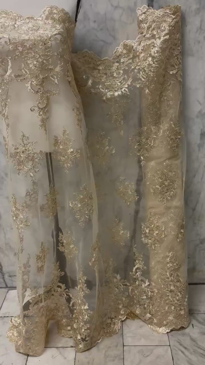 Lace fabric - Champagne - 49" Width - Design US50