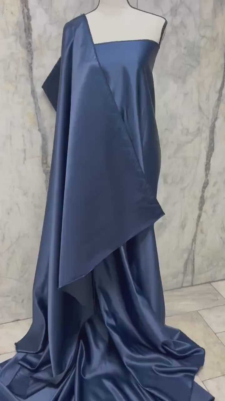 Bridal satin fabric - Navy - 58" Width - Ref. 595Nas