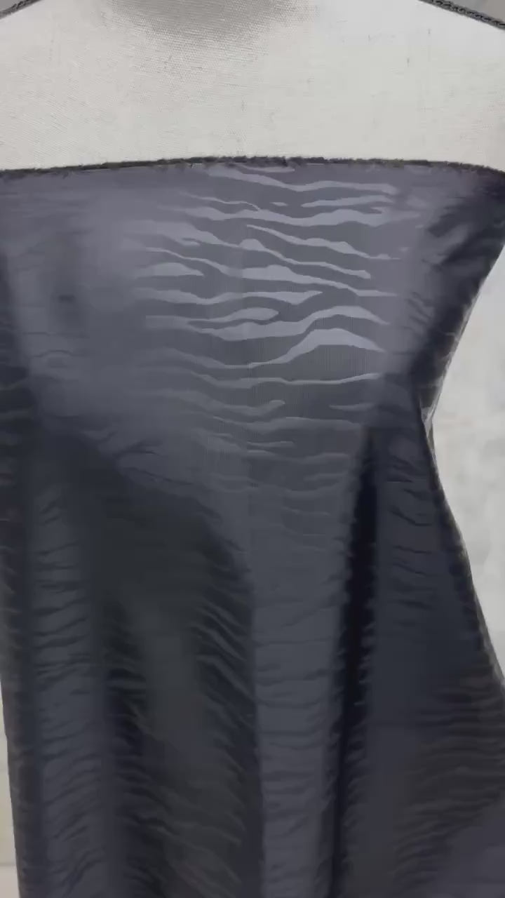 Taffeta fabric - Black Zebra Design  - 52" Width Design More