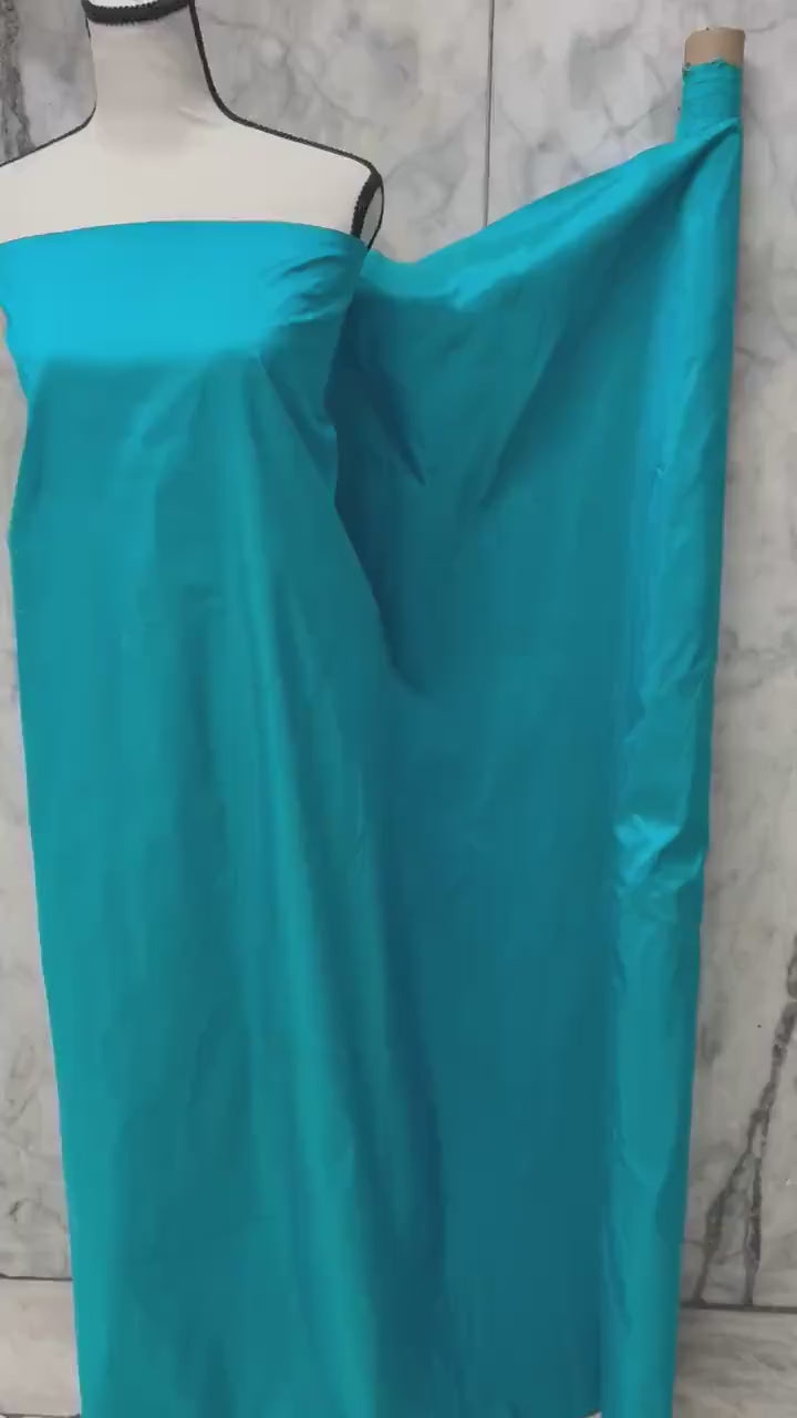 100% silk Taffeta fabric - Turquoise 2294 - 54" width
