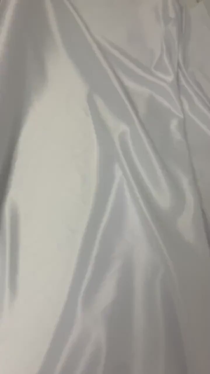White Bridal satin fabric, width 58", Polyester, italian satin.Free sample