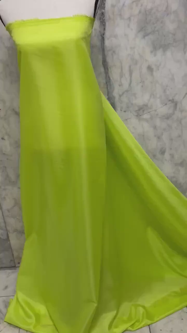 Poly Lining Fabrics - Lime yellow - 60" Width