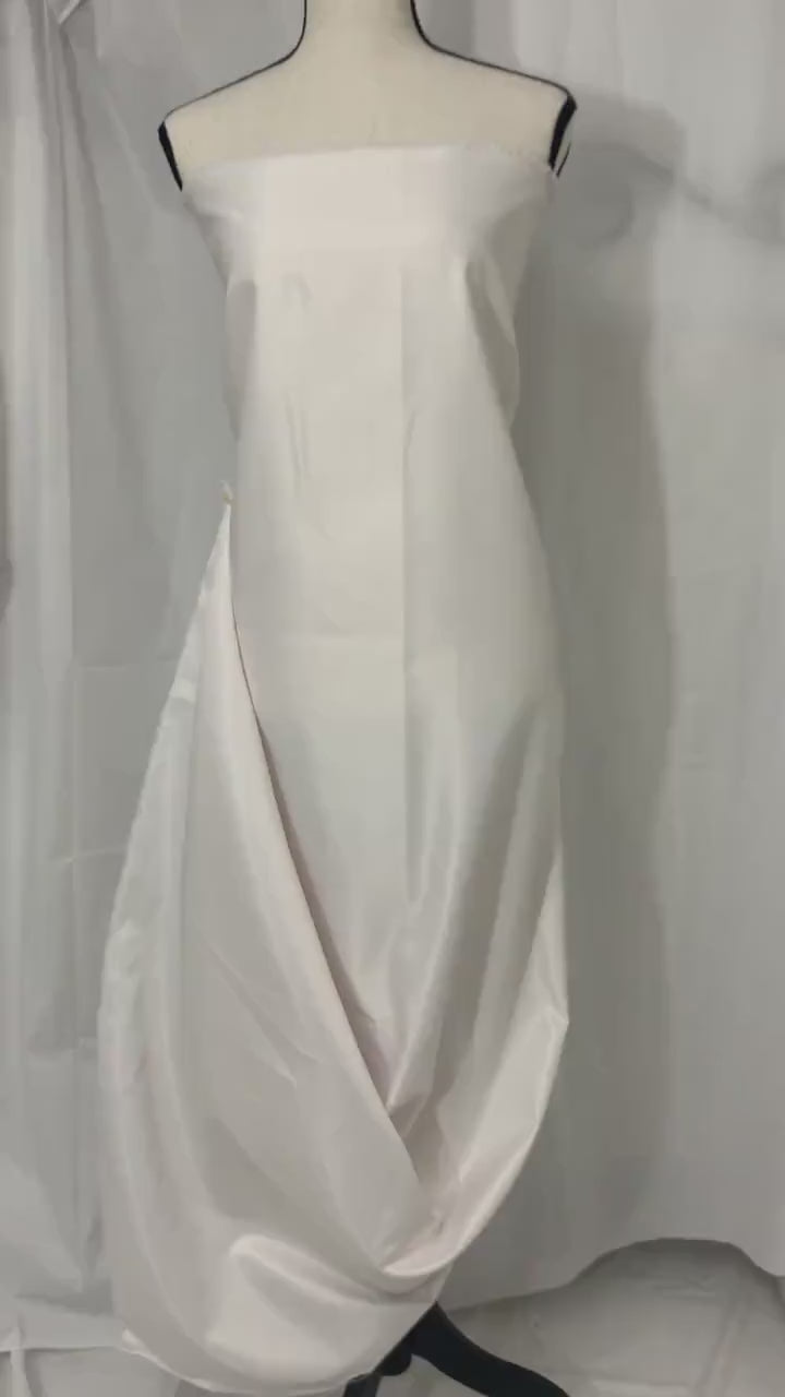 White Matt bridal satin fabric width 60", dry clean fabric, great item for party dress, bridesmaid and craft. free sample.