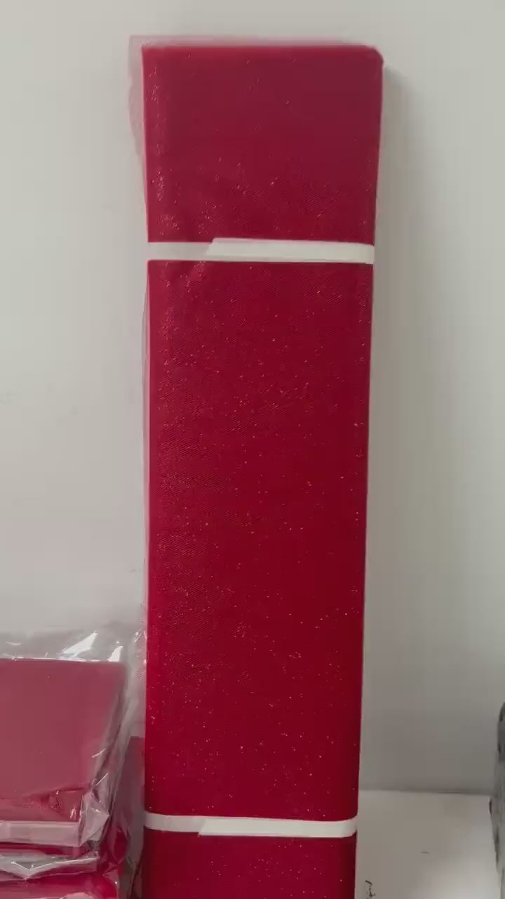 Glitter Tulle Fabric - Red - 54" Width  double fold - 10 yards bolt