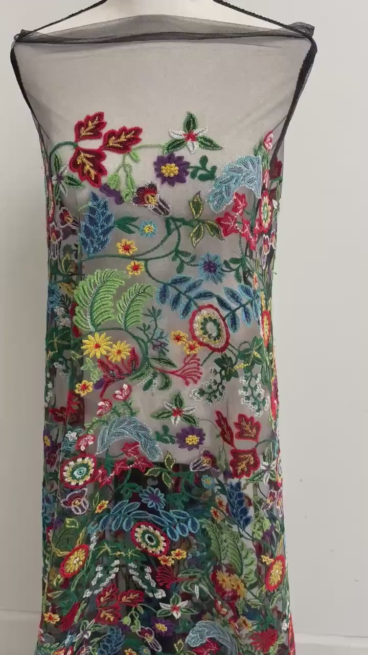 Lace Fabric - Design Multi Floral - Ref. BNG