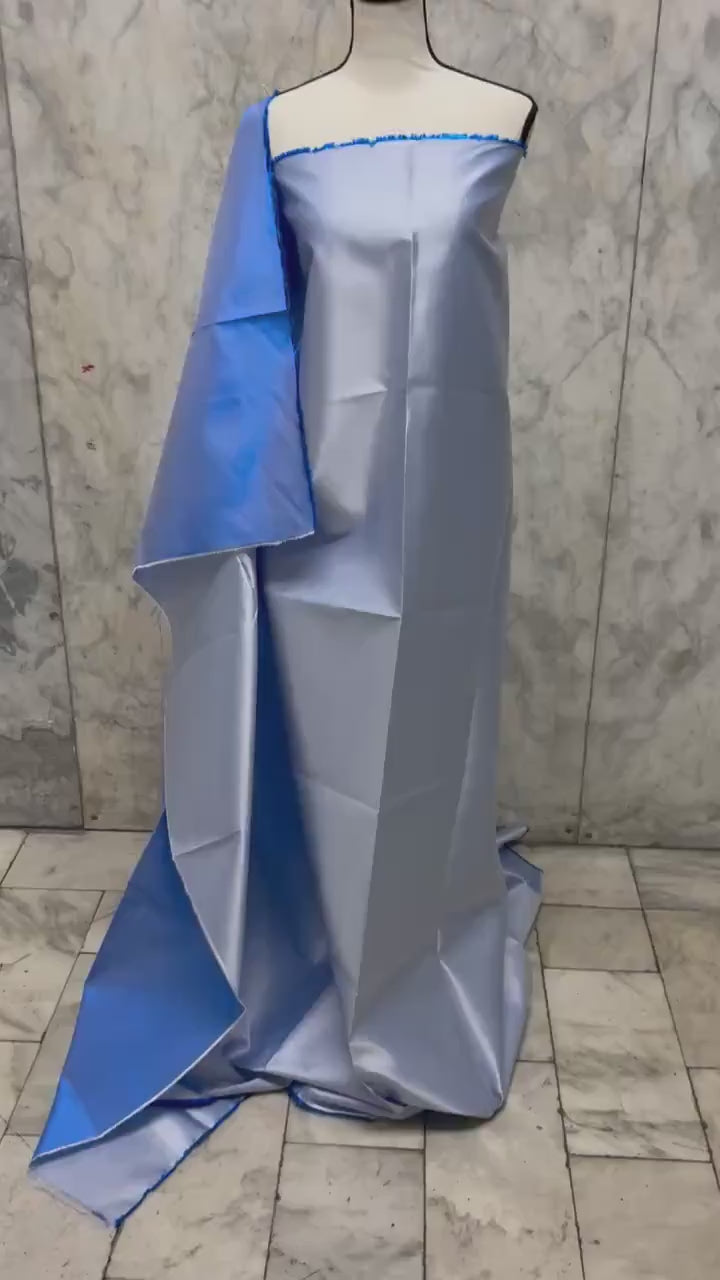 Two tone Taffeta fabric - Royal/Light Blue - 59" Width