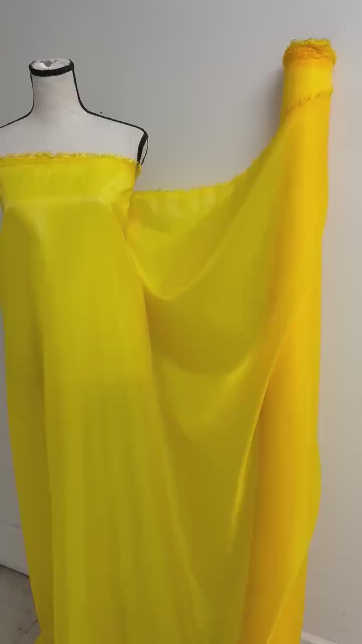 2 Yards Poly Lining Fabric - Canary Yellow - 58" Width