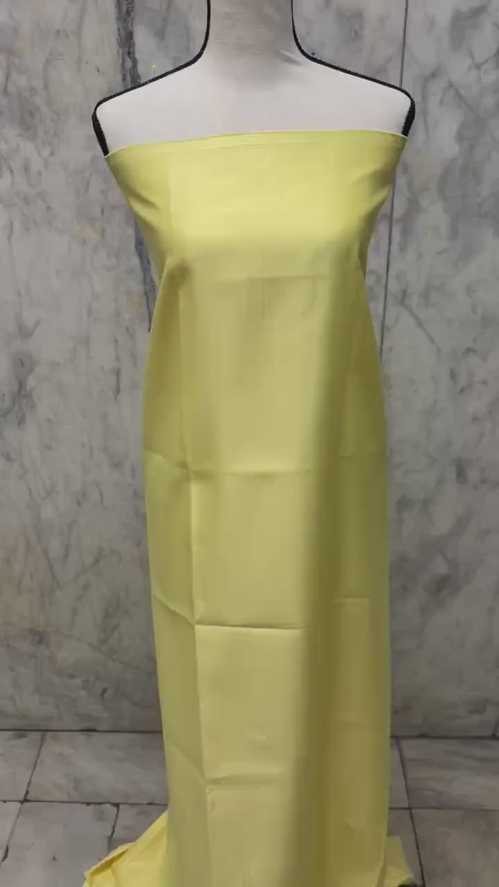 Dull Satin Fabric - Yellow - 58" Width - Ref. Nas